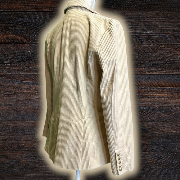 NWT Rowing Blazers for Target ‘Corduroy Double-Breasted Blazer’ in “Cream” Sz S - Picture 14 of 16